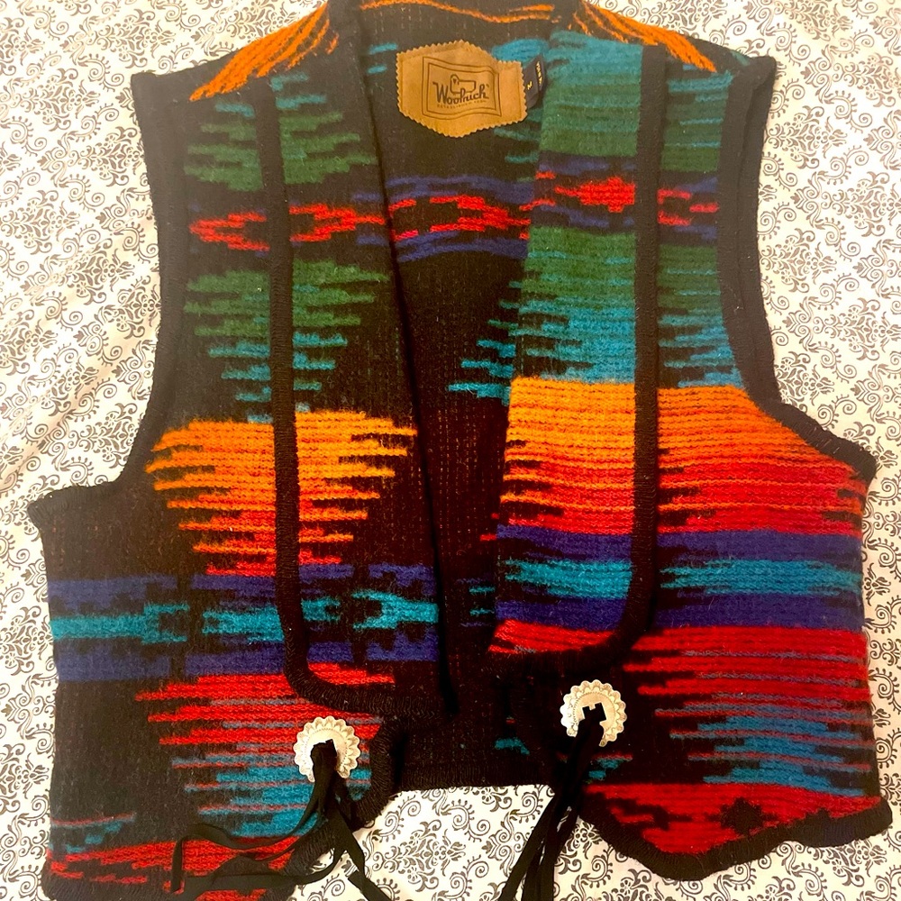 wool Aztec inspired vest